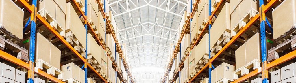 Warehouse shelves