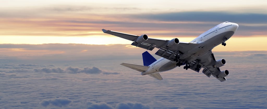 plane above clouds