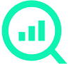 A green magnifying glass with a graph in it

AI-generated content may be incorrect.